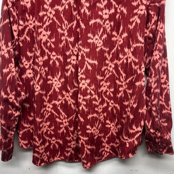 Knox Rose Floral Button Front Long Sleeve Bohemian Shirt Women's Size XL - Picture 8 of 10
